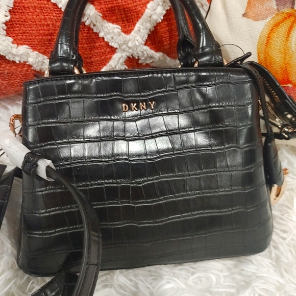 DKNY Women's Satchel Bag - Polyester With Leather Trim, Zip Closure, Stylish Handbag - View #14